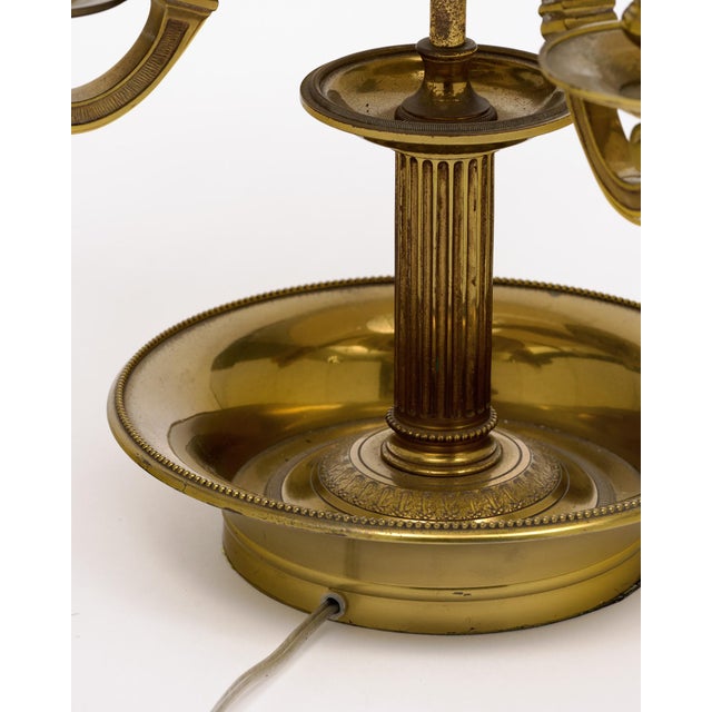 Vintage Large French Empire Style Bouillotte Lamp For Sale - Image 9 of 9