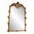 French Rococo Gold Leaf Wall Mirror With Ornate Sculpted Frame & Decorative Crest For Sale
