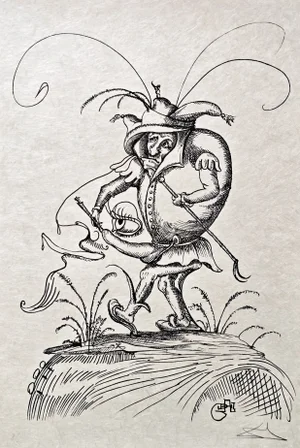 Salvador Dali, Pantagruel or Henry II from Les Songes Drôlatiques de Pantagruel, Original Large Lithograph, 1973