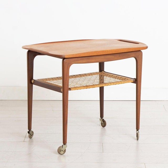 Mid-Century Modern Mid-Century Danish Serving Trolley by Johannes Andersen for Silkeborg, 1960s For Sale - Image 3 of 8