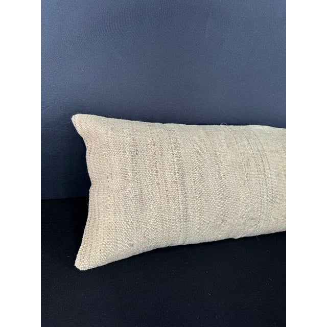 Turkish Hemp Pillow Cushion Natural Beige Cushion Cover 12x46 #30288 Enhance your home decor with our Kilim Pillow Turkish...