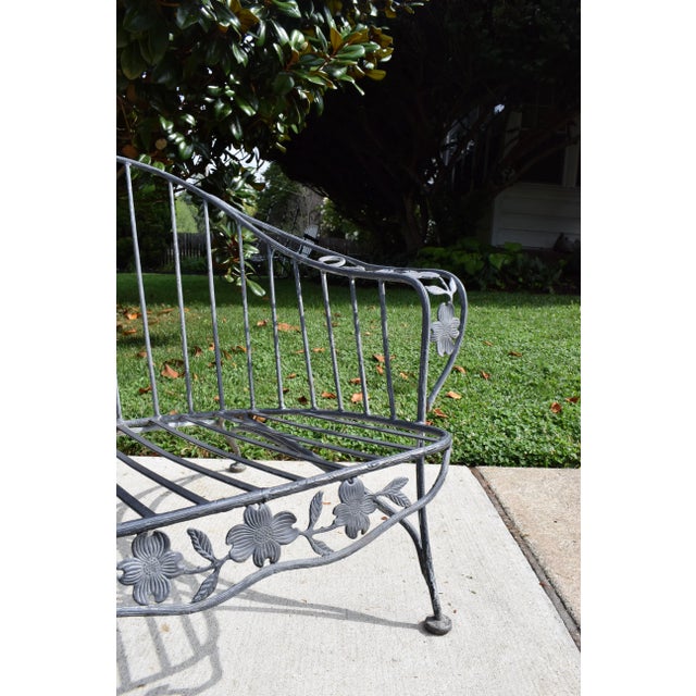 Wrought Iron Faux Bois Garden Chair in Dogwood Form, 1960s For Sale - Image 9 of 11