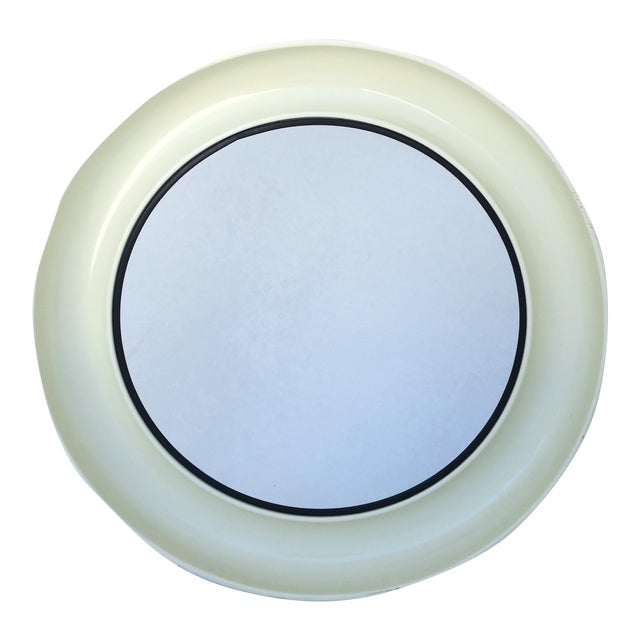 Postmodern Danish Round Wall Mirror For Sale