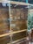 Wood Mid 20th Century Hollywood Regency Burl Wood and Brass Display Cabinet For Sale - Image 7 of 10
