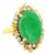 1970s Italian 18k Gold Gia Jadeite & Diamond Ring For Sale