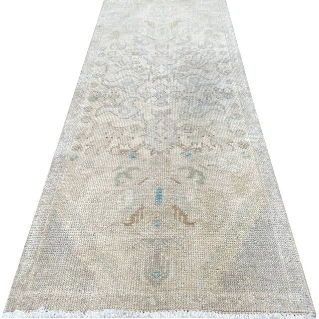 Exact Size: 1'6" x 3'5" Color: Natural Age: Old Materials: Wool Construction: Hand Knotted Origin: Turkey