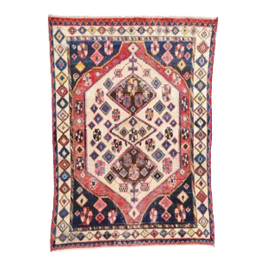Vintage Ivory Persian Lori Rug - 05'00 X 07'01