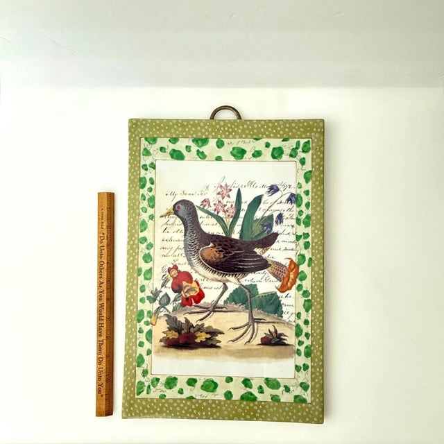 Late 20th Century John Derian Bird Motif Wall Tile For Sale - Image 9 of 9