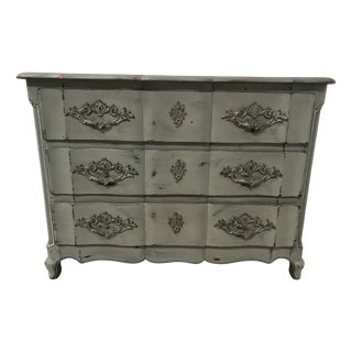 Louis XV Style Bow Chest of Drawers in Patinated Oak For Sale
