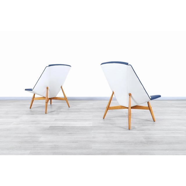 Thayer Coggin Vintage Leather Lounge Chairs by Allan Gould for Thayer Coggin For Sale - Image 4 of 12