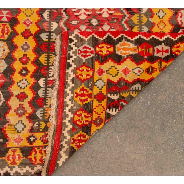 Yellow Turkish Kilim Flatweave Rug, 6' X 3' 5" For Sale - Image 8 of 8
