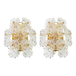 German Crystal Sconces by Kinkeldey, 1970s, Set of 2 For Sale