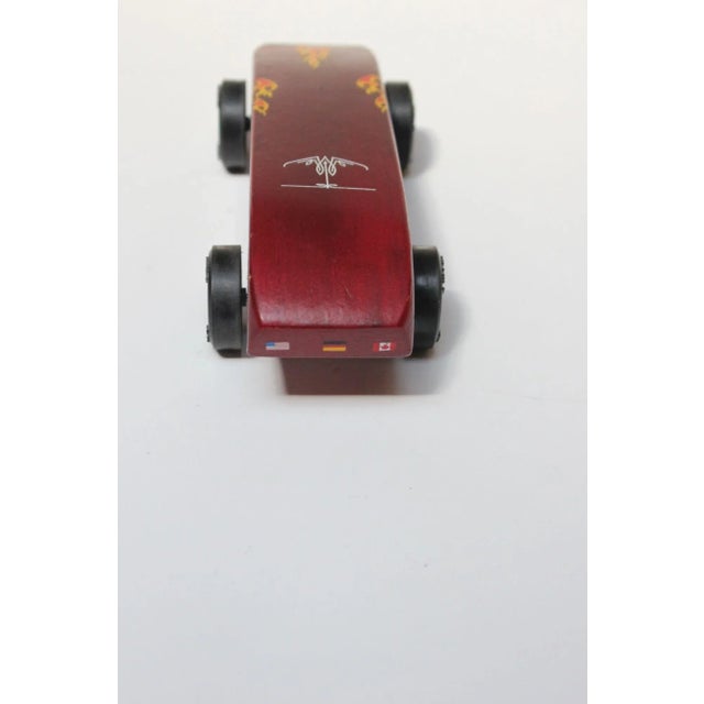 American Vintage Red Flames/Bolts Awana Grand Prix Pinewood Derby Racer Car For Sale - Image 3 of 9