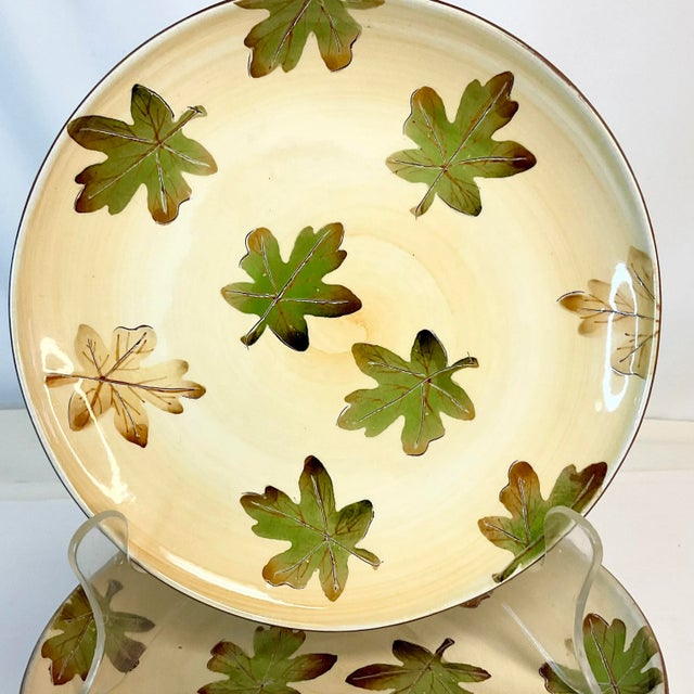 1990s 1990s Vintage Arts & Crafts Pottery Barn Harvest Salad Plates - Set of 8, Thanksgiving For Sale - Image 5 of 10