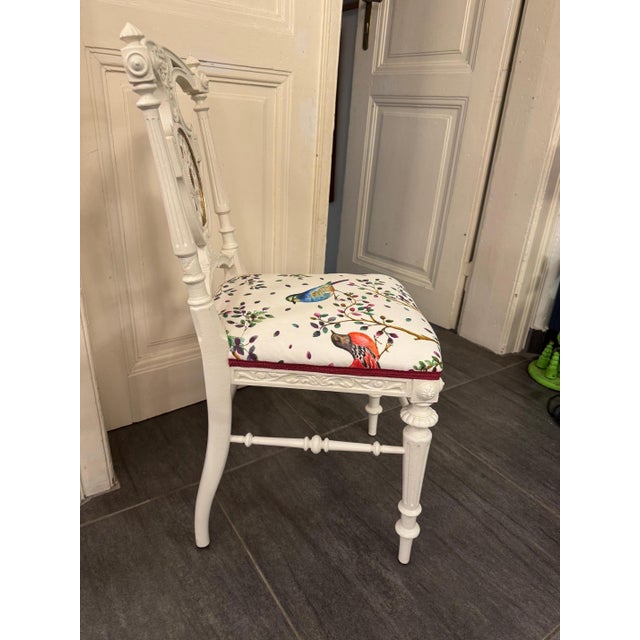 Wood Vintage Neoclassical Style Chair in Wood For Sale - Image 7 of 9