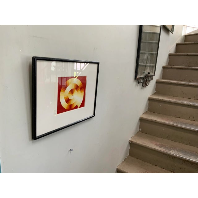 Red Vintage Abstract Serigraph Print by Kurt Kranz For Sale - Image 8 of 10