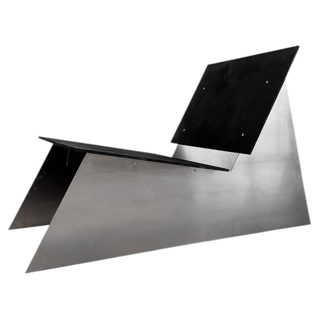 Lounge Chair in Aluminium and Blackwood by Case Studios For Sale - Image 8 of 8