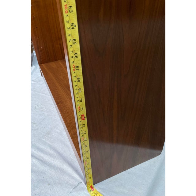 Mid 20th Century European Modern Bookcase With Adjustable Shelves in Walnut For Sale - Image 4 of 6