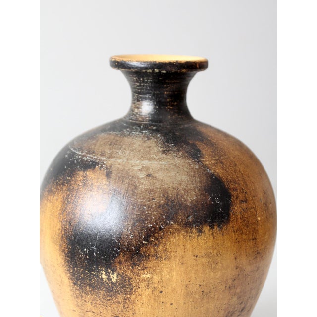 Vintage Mid-Century Abstract Pottery Vase For Sale - Image 11 of 13