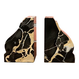 1940s Vintage Marble Bookends - a Pair For Sale