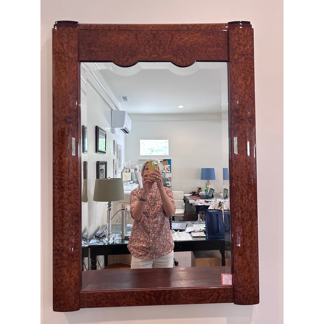 Wood 1920s Art Deco Mirror For Sale - Image 7 of 8