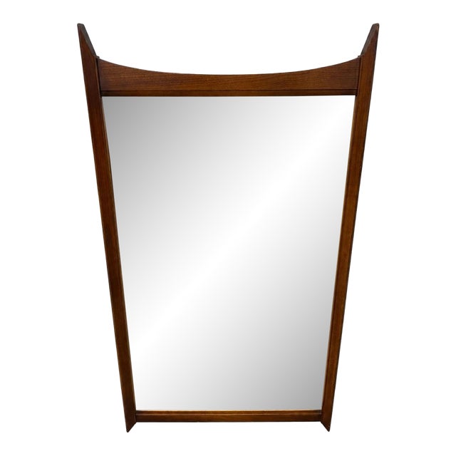 Mid-Century Modern Lane Walnut Mirror For Sale