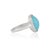 Metal Minimalist 4.7 Ct Oval Turquoise Bezel Set Solitaire Ring in 925 Sterling Silver Size 8.5 For Sale - Image 7 of 15