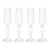 Rialto Twisted Optic Champagne Glasses, Set of 4 For Sale