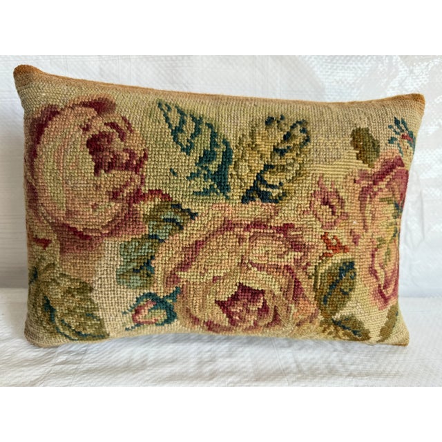 1850 English Needlework Pillow For Sale - Image 4 of 4