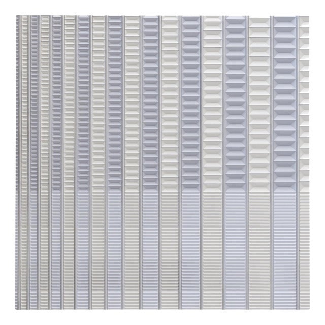 Alugrid Nr. 01 Wall Panel in Marine Blue Flocked Pressed Wood by Arno Hoogland For Sale