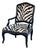 French Vintage Faux Zebra Upholstered Chair, Pair For Sale - Image 3 of 15