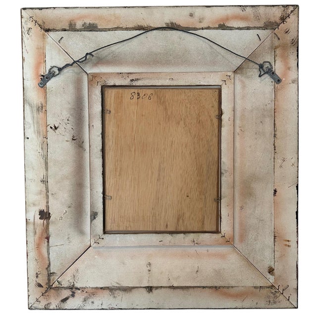 Vintage American Cottage Landscape Oil on Board Painting, Signed For Sale - Image 9 of 9