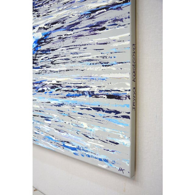 Contemporary Ocean Blue. Glare 6. Original Contemporary Painting by Iryna Kastsova For Sale - Image 3 of 11