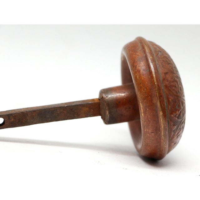 Traditional Antique Bronze Vernacular Lockwood Passage Door Knob For Sale - Image 3 of 4