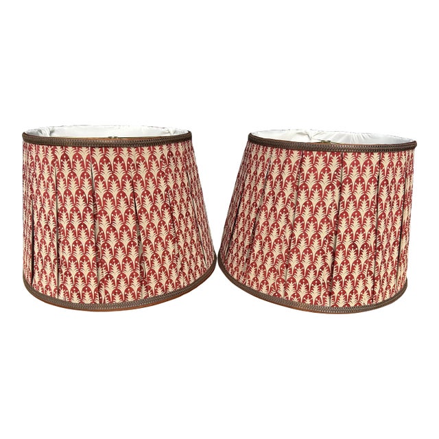Large Handmade Lampshades/Pair For Sale
