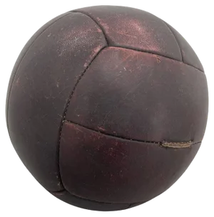 Vintage Mahogony Leather Medicine Ball, 1930s