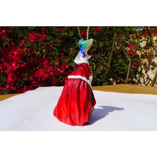 Bone China Figurine made in England Copyright 1946. Marked HN 1992. CHRISTMAS MORN LADY In Red. Mint Condition - is "Pre-...