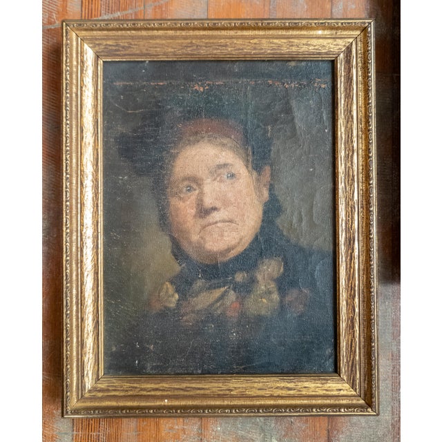 American 19th Century Pair of Portraits of Husband and Wife "Marital Bliss" For Sale - Image 3 of 18