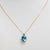 1.1Ct Natural Swiss Blue Topaz Pendant in Solid 14k Gold – Oval, 11x9mm For Sale - Image 4 of 7