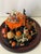 Shabby Chic Vintage Halloween Miniature Installation in Glass Dome by Artist Helen Balerio For Sale - Image 3 of 6