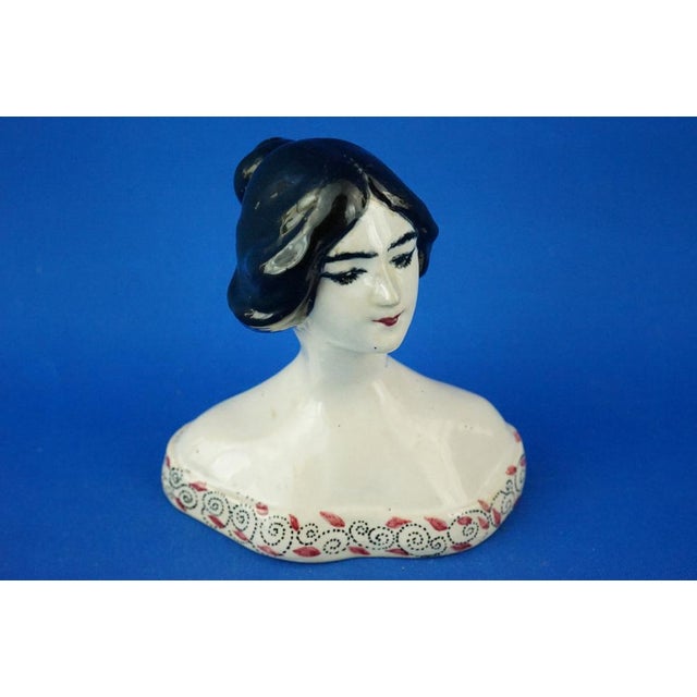 20th Century Ceramic Bust of a Woman from M.I.C.A. Factory, Sesto Fiorentino, Italy, 1920s For Sale - Image 15 of 18