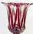 Monumental Bohemian Ruby Cut to Clear Crystal Flower Form Vase, Circa 1880 For Sale - Image 4 of 15