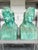 Richly textured and colored in a bold verdigris hue, these resin casts are replicas of now iconic Ancient Roman Flavian...