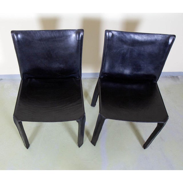 CAB 412 Chairs by Mario Bellini for Cassina, 1980s, Set of 2 For Sale - Image 9 of 11
