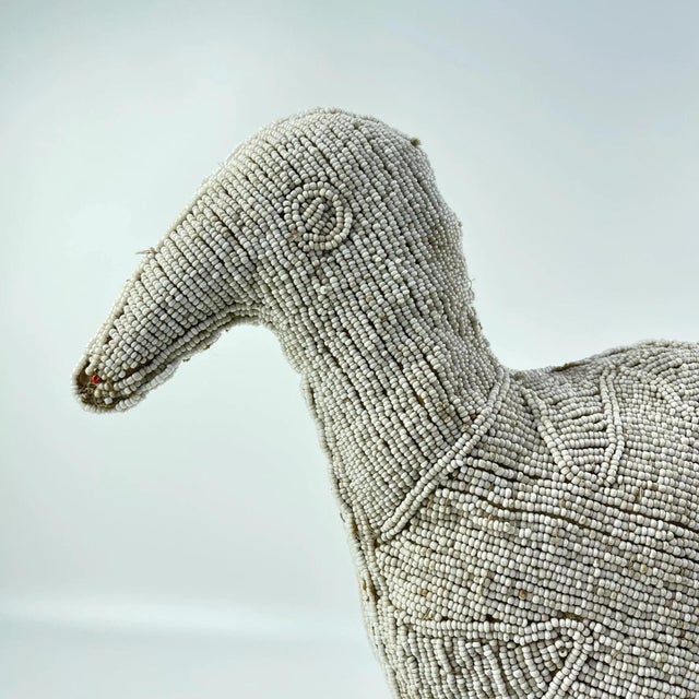 Early 20th Century Early 20th Century Yoruba Beaded White Chicken Nigeria For Sale - Image 5 of 6