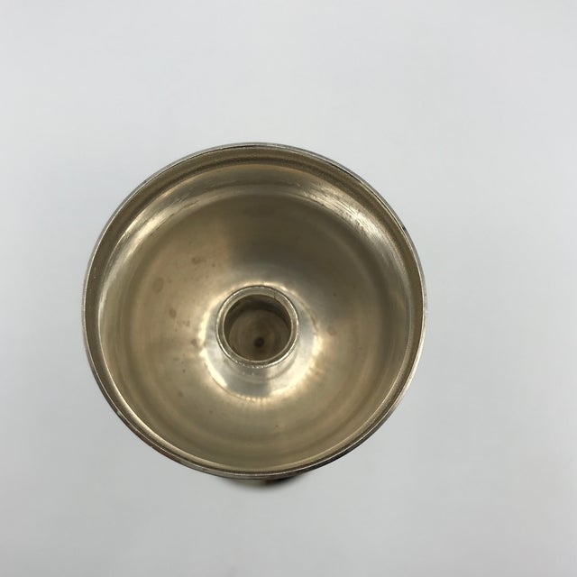 William Adam Mid-Century Modern Italian Silver Plated Candle Holders - a Pair For Sale - Image 10 of 13