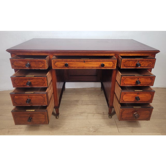 Antique Victorian Writing Desk from Maple & Co, 1890 For Sale - Image 3 of 18