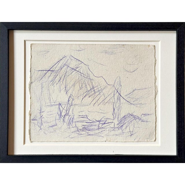 1920s Christian Rohlfs, Berg, Colored Pencil, Certificate of Authenticity, Provenance: Paul Vogt, Essen For Sale - Image 5 of 5