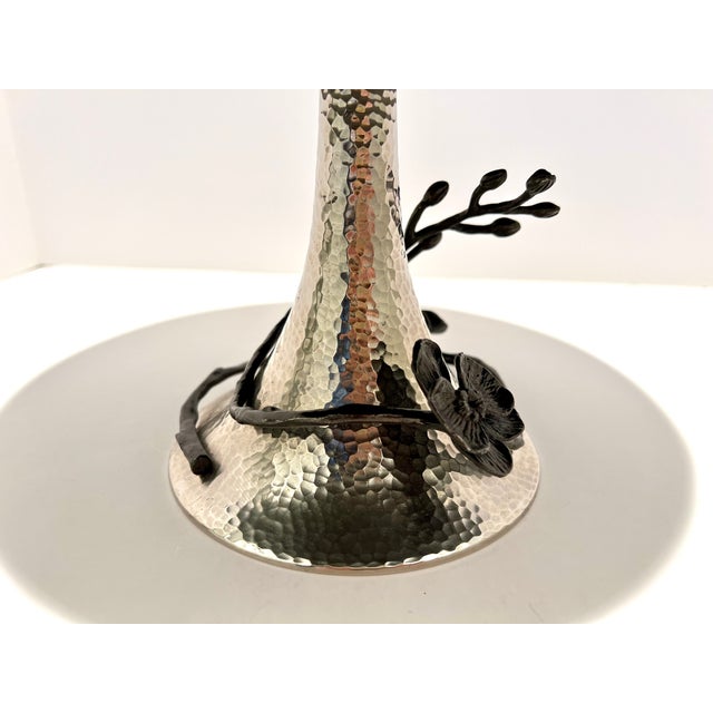 Black Michael Aram Black Orchid Cake Stand For Sale - Image 8 of 11