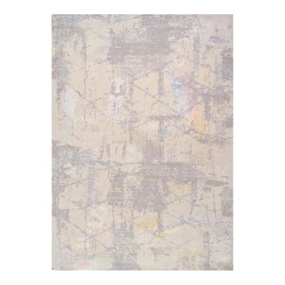 Modern Silk & Wool Beige Area Rug-12' 0'' X 15' 4'' For Sale